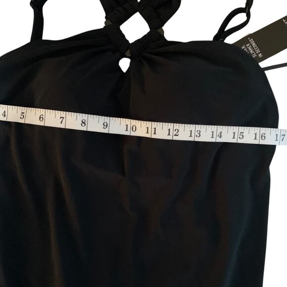 Magicsuit Swim Dress NWT Women's Sz 12 Black Square-Cut Beverly Halter Pool Side - Picture 6 of 7